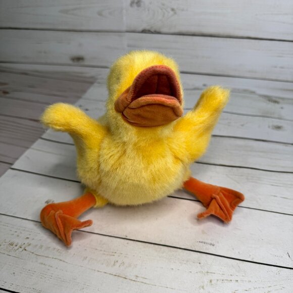 Folkmanis Yellow Duckling Hand Puppet Plush 15-FM060K Soft Realistic Toy - Picture 2 of 10